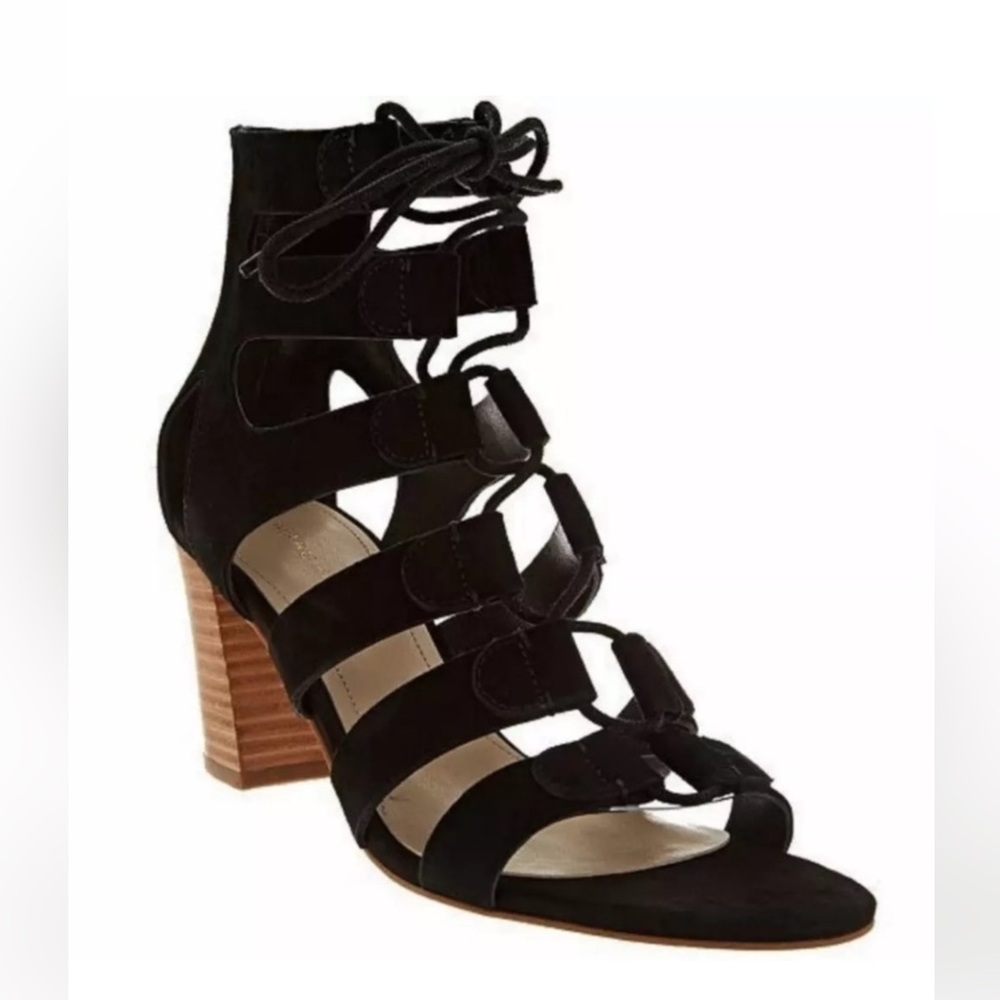 Marc Fisher Paradox Black Suede Leather
Gladiator Heel Sandals Size 9M